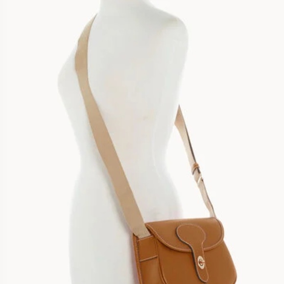 Dooney & Bourke Tan Leather Crossbody Bag with Adjustable Strapl - Picture 3 of 12